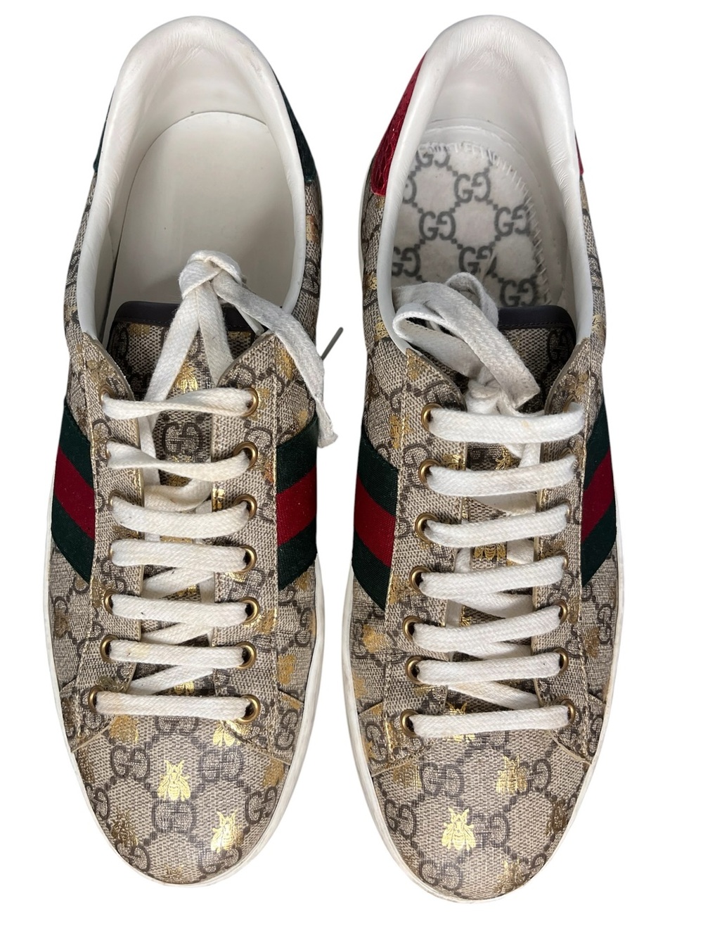 Gucci Ace GG Supreme Monogram Canvas Bees Sneaker Sz 10 1/2 UK / 11-11.5 US - Picture 9 of 16